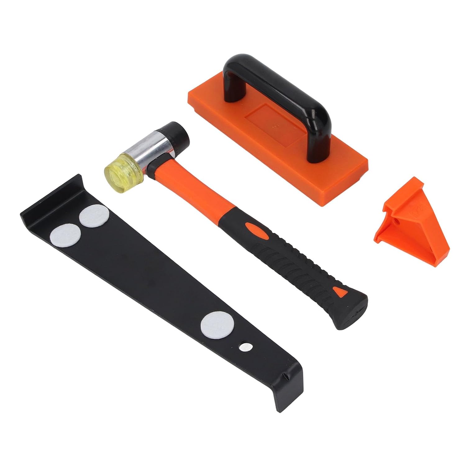 Laminate Flooring Tools 23 Pcs Set | Double Faced Mallet & CRV Steel Pull Bar | Tapping Block & 1 / 4in 1 / 2in