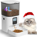 Automatic Cat Feeder, 4L Cat Food Dispenser with 10s Voice Recorder, Pet Feeder up to 8 Meals per Day, Timed Feeder