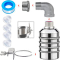 Leak-Proof NPT 1/2" Water Float Valve,1/2" to 3/4" 304 Stainless Steel Fully Automatic Water Level Control Float