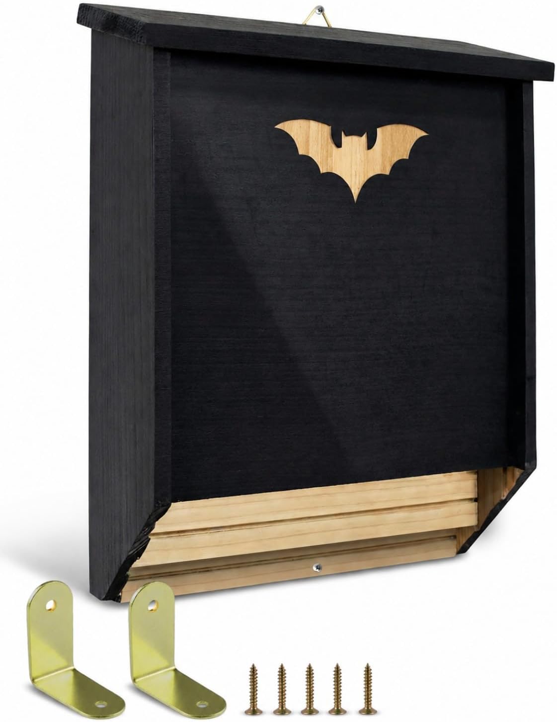 Bat Houses, Weatherproof Two Chamber Bat Box for Outdoors
