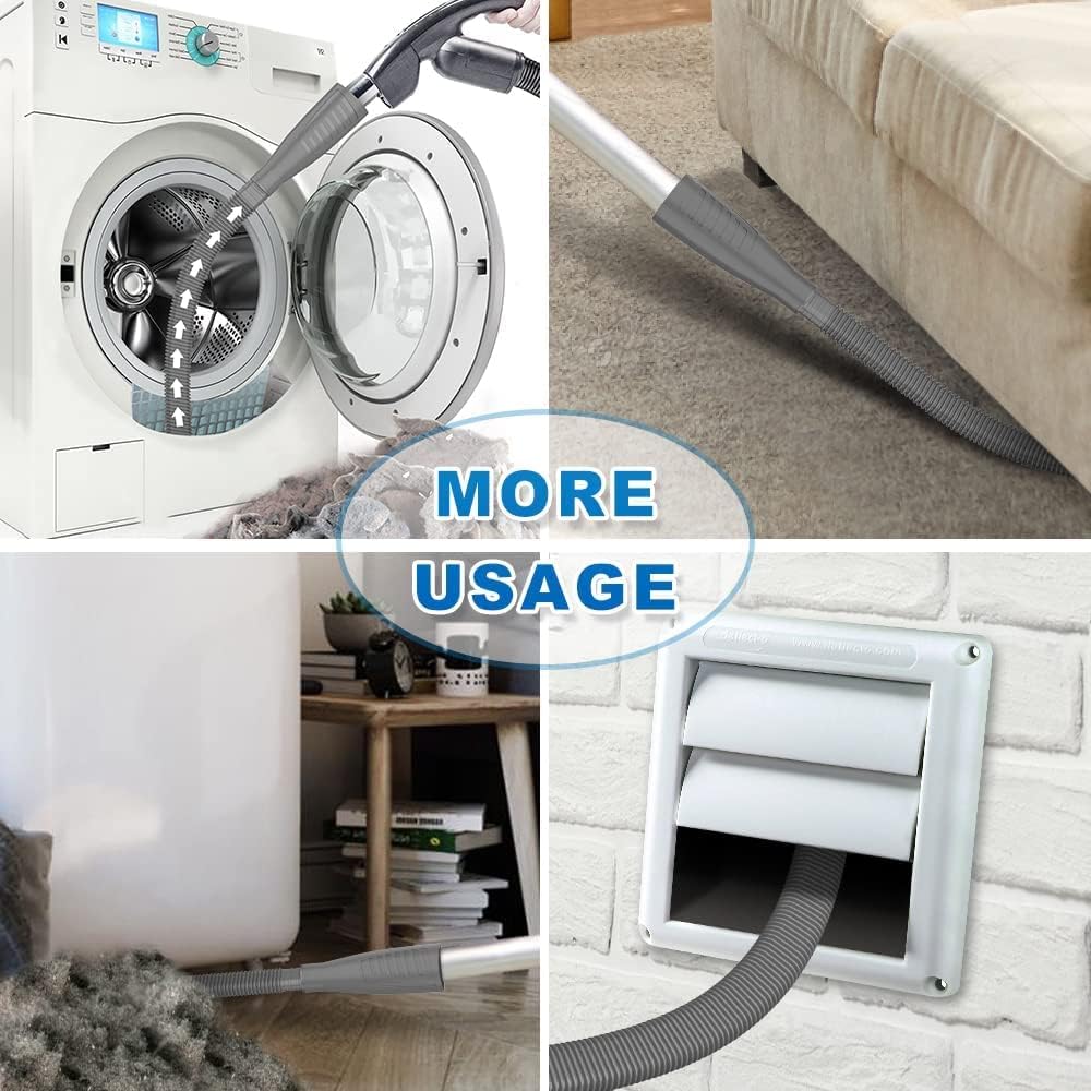 2 Pack Dryer Vent Cleaner Kit Dryer Lint Vacuum Attachment