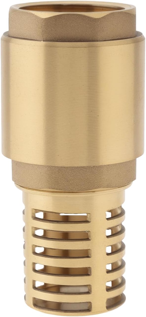 1 Inch DN25 Brass Foot Valve with Filter Spring Check Valves Bottom Valve