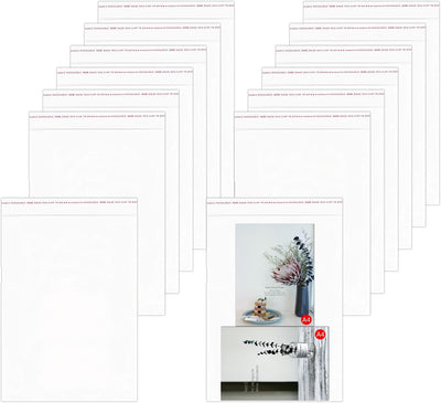 14" x 20" Clear Poly Bags 100pcs Plastic Cellophane Bags Self Adhesive Cello Bags 1 Mil for Clothing T-Shirt Gifts