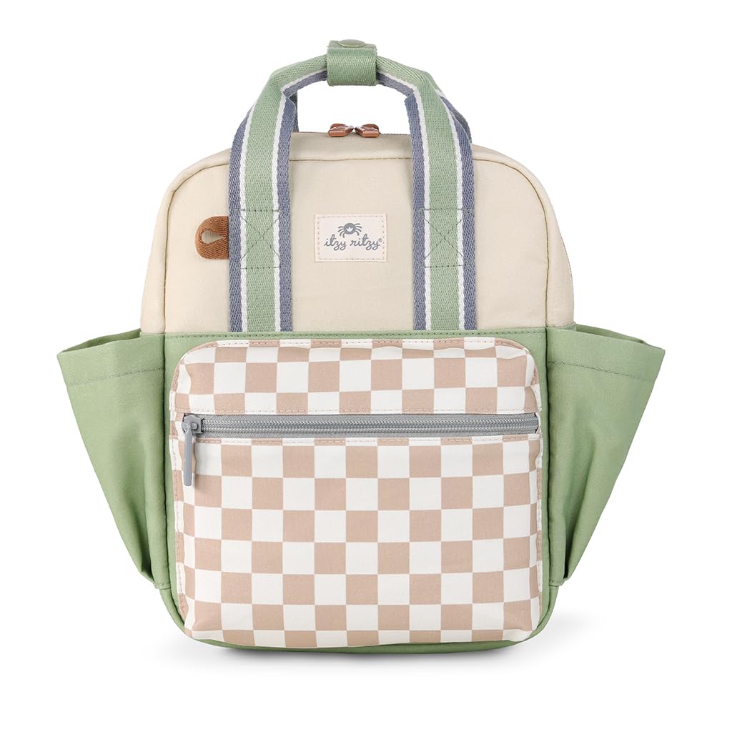 Toddler Backpack, Daycare Bag w/Spacious Interior, Checkerboard