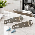 2Pcs Dishwasher Bracket for KitchenAid KDFE104HPS 2017-2026,Metal Mount
