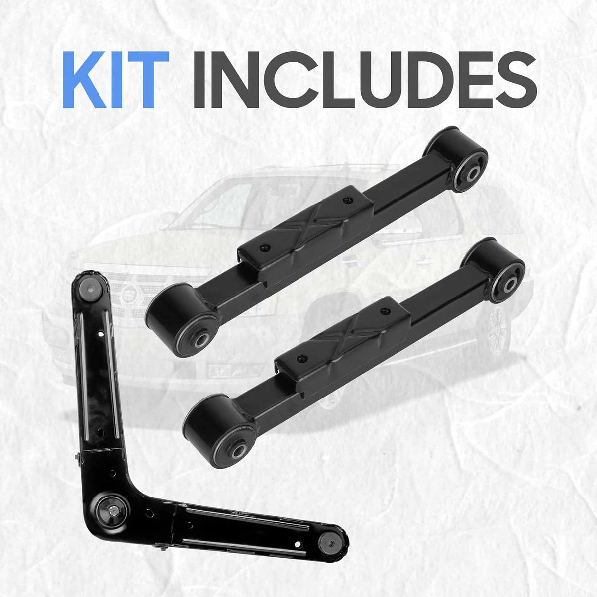 Rear Control Arms Suspensions Kit for Jeep Liberty 2002 2003 2004 2005 2006 2007, Includes Rear 1 Upper Control Arm 2 Lower Control Arms (3pc)