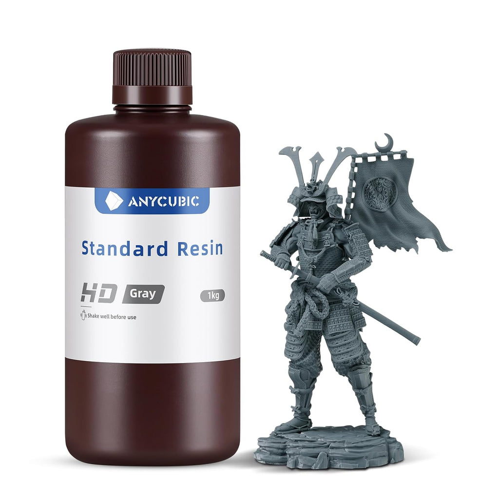 Wash and Cure 3 Station and Upgraded 8K 3D Printer Resin (HD Grey, 1KG)