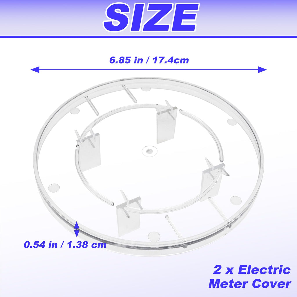 2 Pack Electric Meter Covers Clear Plastic Meter Socket Covers Replacement Compatible with Milbank 6002 Plastic Electric Meter Cover Plate
