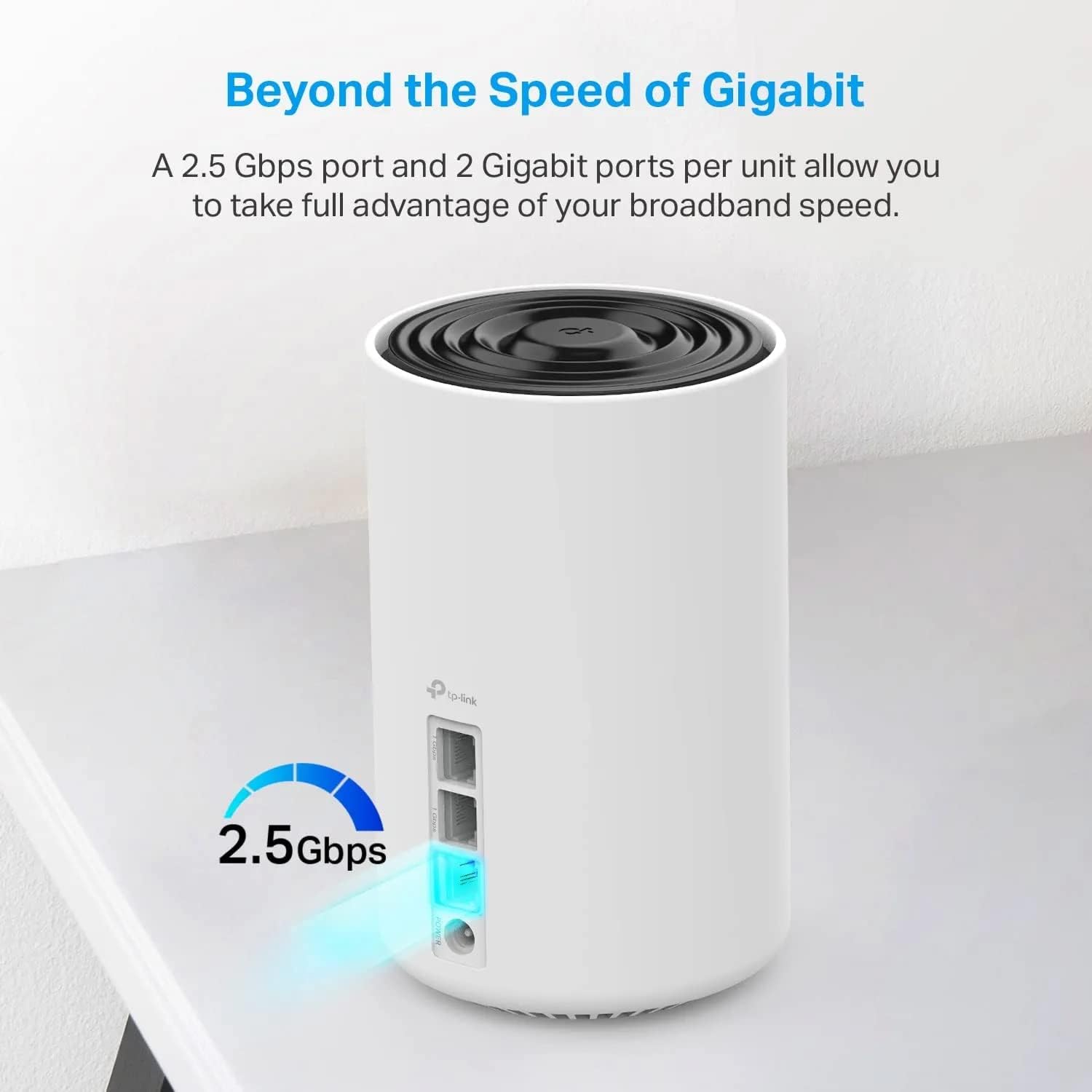 Deco XE75 Pro AXE5400 Tri-Band WiFi 6E Mesh System (2-Pack) | One 2.5 Gbps WAN/LAN Port, two 1 Gbps LAN Ports, Covers