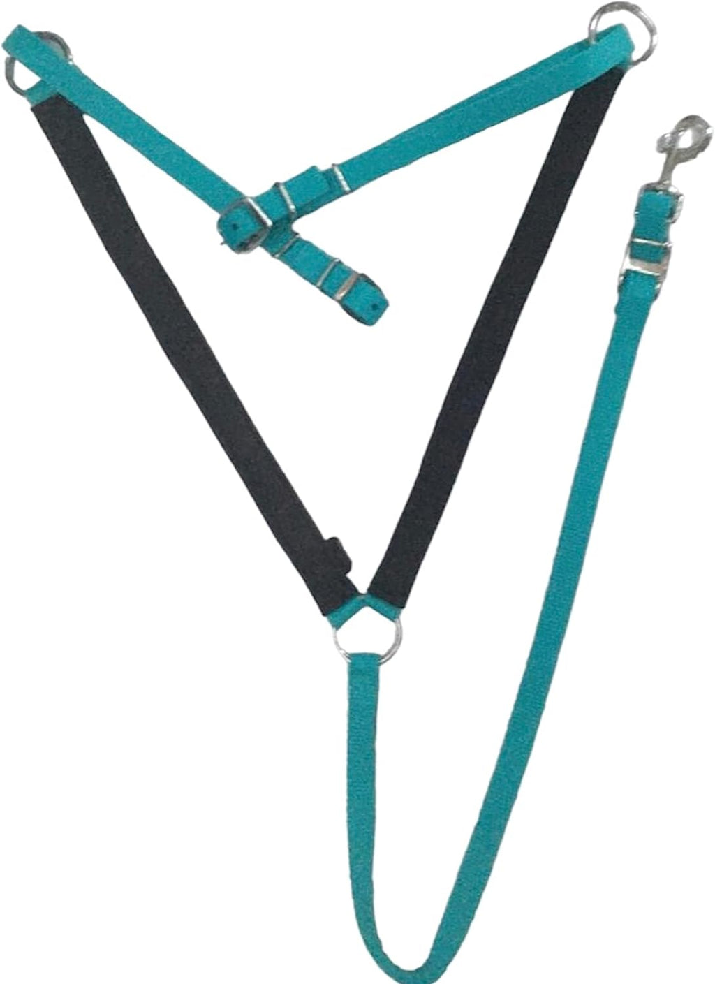 Nylon Padded Equestrian Browband Headstall, Reins & BreastCollar Set for Horse- Full