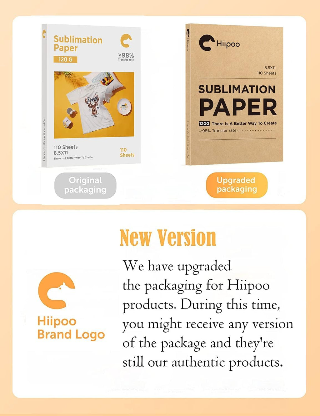 Sublimation Paper 8.5x11 Inch, Work with Sublimation Ink and E Sawgrass Inkjet Printers for Mugs T-Shirts Light