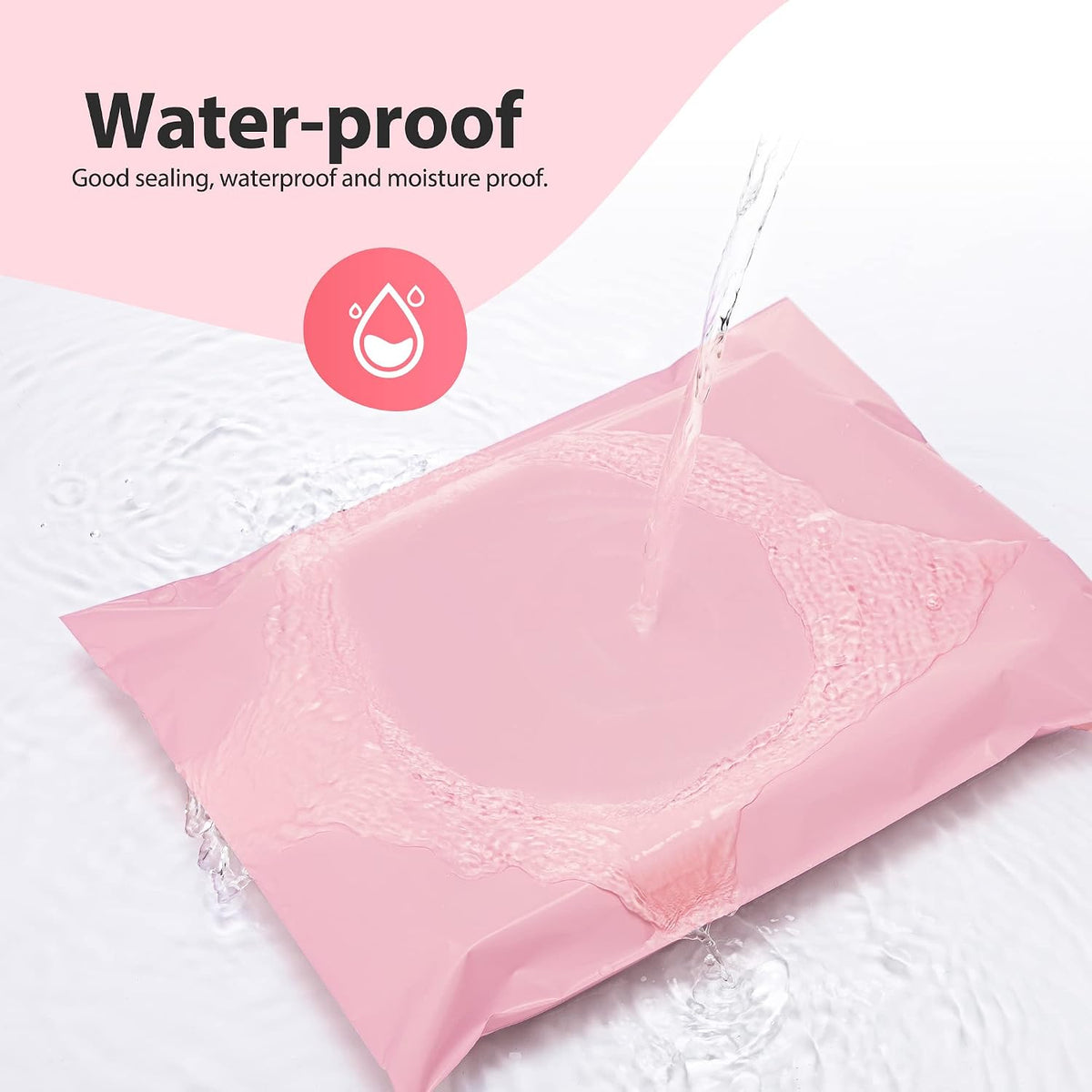 Large Poly Mailers 14.5x19" 100Pcs,Shipping Bags for Clothes,Pink