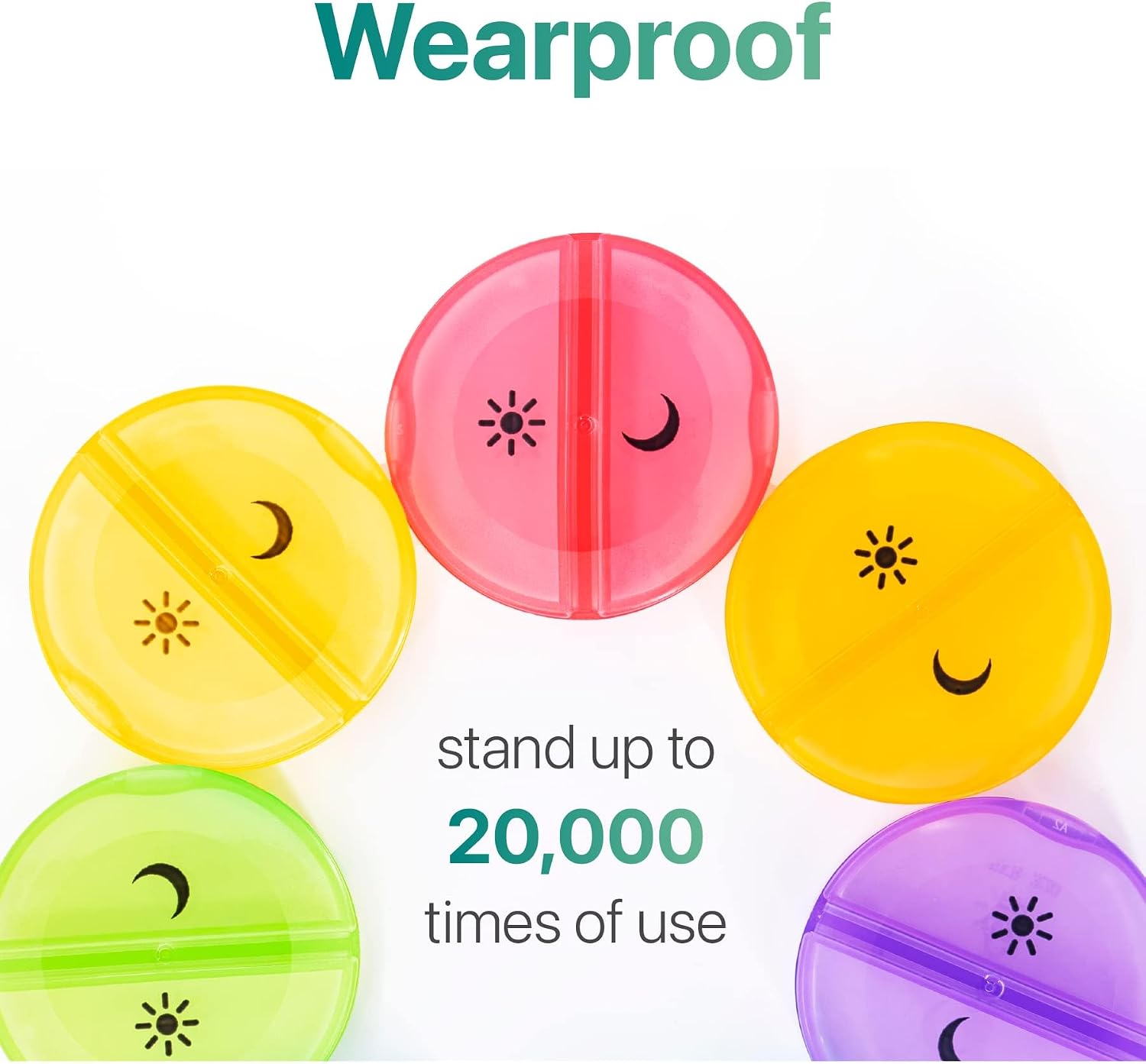 Large Weekly Pill Organizer 2 Times a Day, Daily Pill Box 7 Day Easy to Open, Double Protection Medicine Case for