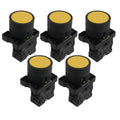 uxcell 5pcs 1 NO N/O Sign Momentary Push Button Switch, 22 mm, 600V, 10A, ZB2-EA51, Yellow