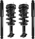 COMPLETESTRUTS - Front Quick Complete Strut Assemblies with Coil Springs and Rear Shock Absorbers Replacement for 2007-2013 GMC Sierra 1500 - Set of 4