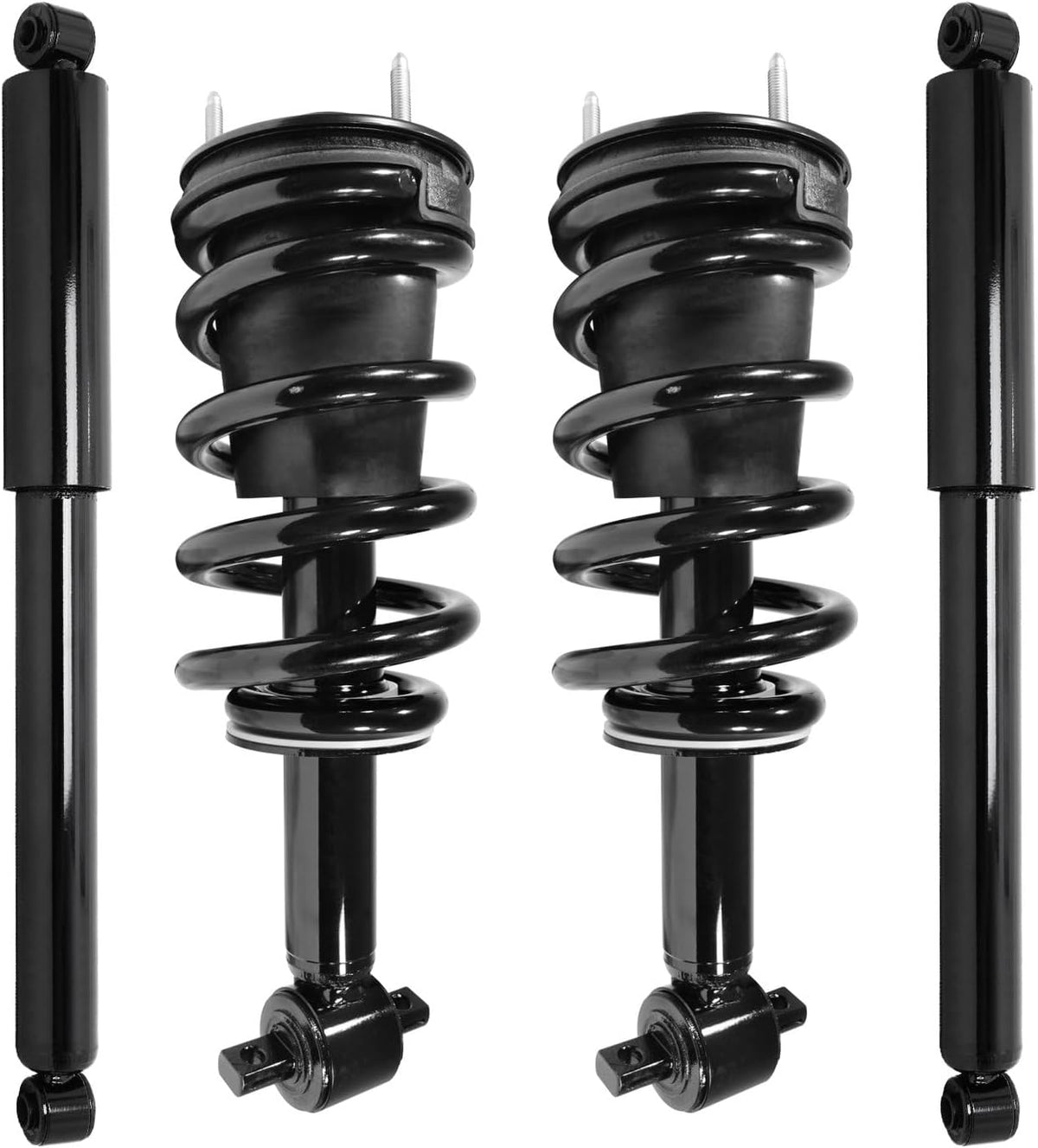 COMPLETESTRUTS - Front Quick Complete Strut Assemblies with Coil Springs and Rear Shock Absorbers Replacement for 2007-2013 GMC Sierra 1500 - Set of 4