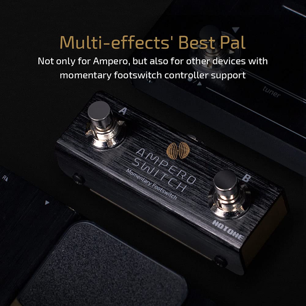 Dual Footswitch Pedal Momentary 2-Way Pedal Foot Switch Controller Ampero Switch 6.35 mm