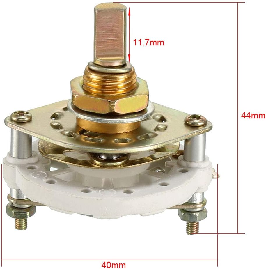 uxcell 1P4T 1 Pole 4 Position 1 Deck Rotary Switch Selector with Knob