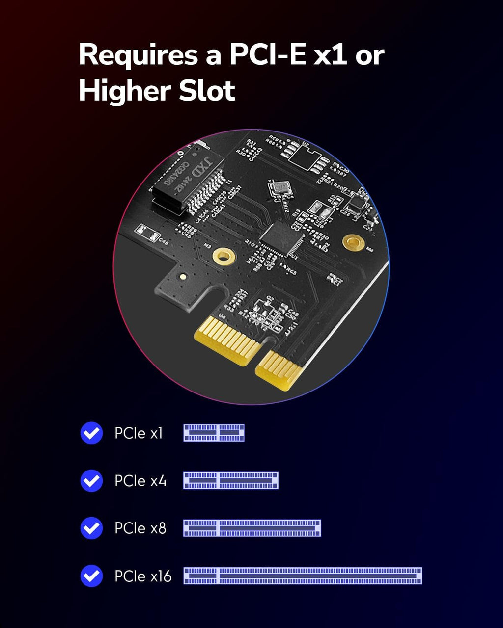 Cudy 2.5G PCIe Ethernet Network Card Low-Profile with WOL Support, PE25