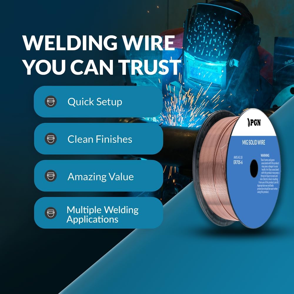 PGN ER70S-6 .030" Solid MIG Welding Wire - 33lb Spool