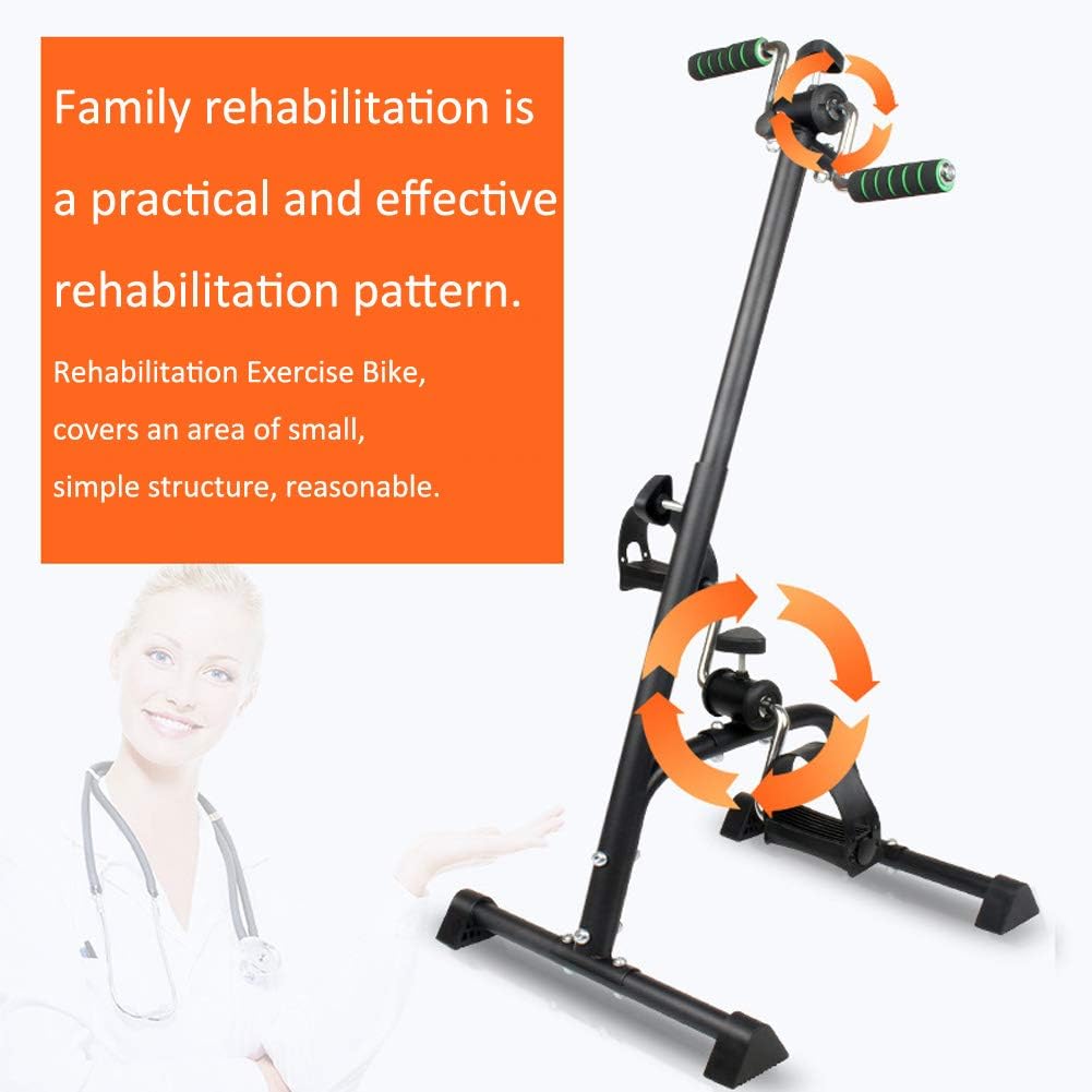 Pedal Exerciser Bike Hand Arm Leg and Knee Peddler Adjustable Fitness Equipment for Seniors, Elderly Home Pedal