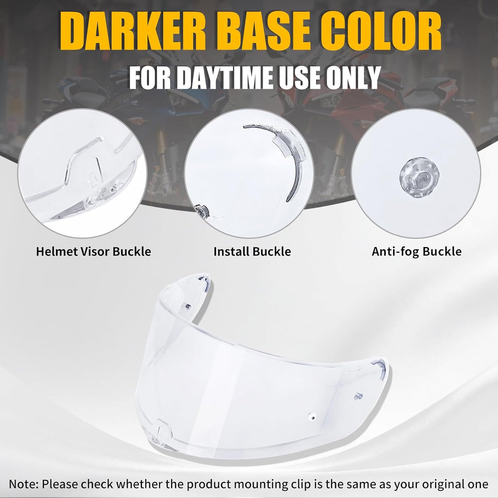 Helmet Visor Shield for SEDICI Strada II/Strada 3 /FF397/FF801 | UV Protection,Impact-Resistant,Helmet Visor Shield