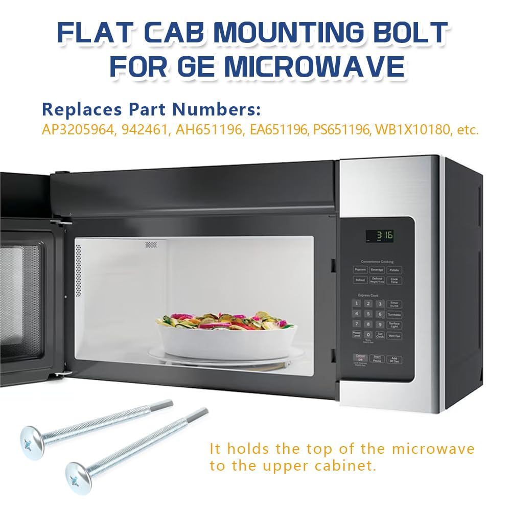 Upgraded WB01X10180 Microwave Mounting Bolt Kit for GE Microwaves