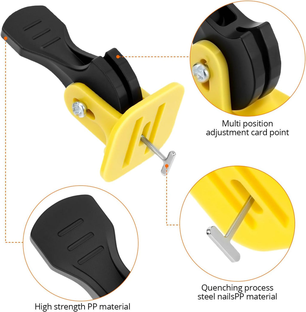 Tile Leveling System Kit, 100 Pcs Reusable Levelers, Floor Leveling Compounds 1/8", Steel Pin Tlie Tools