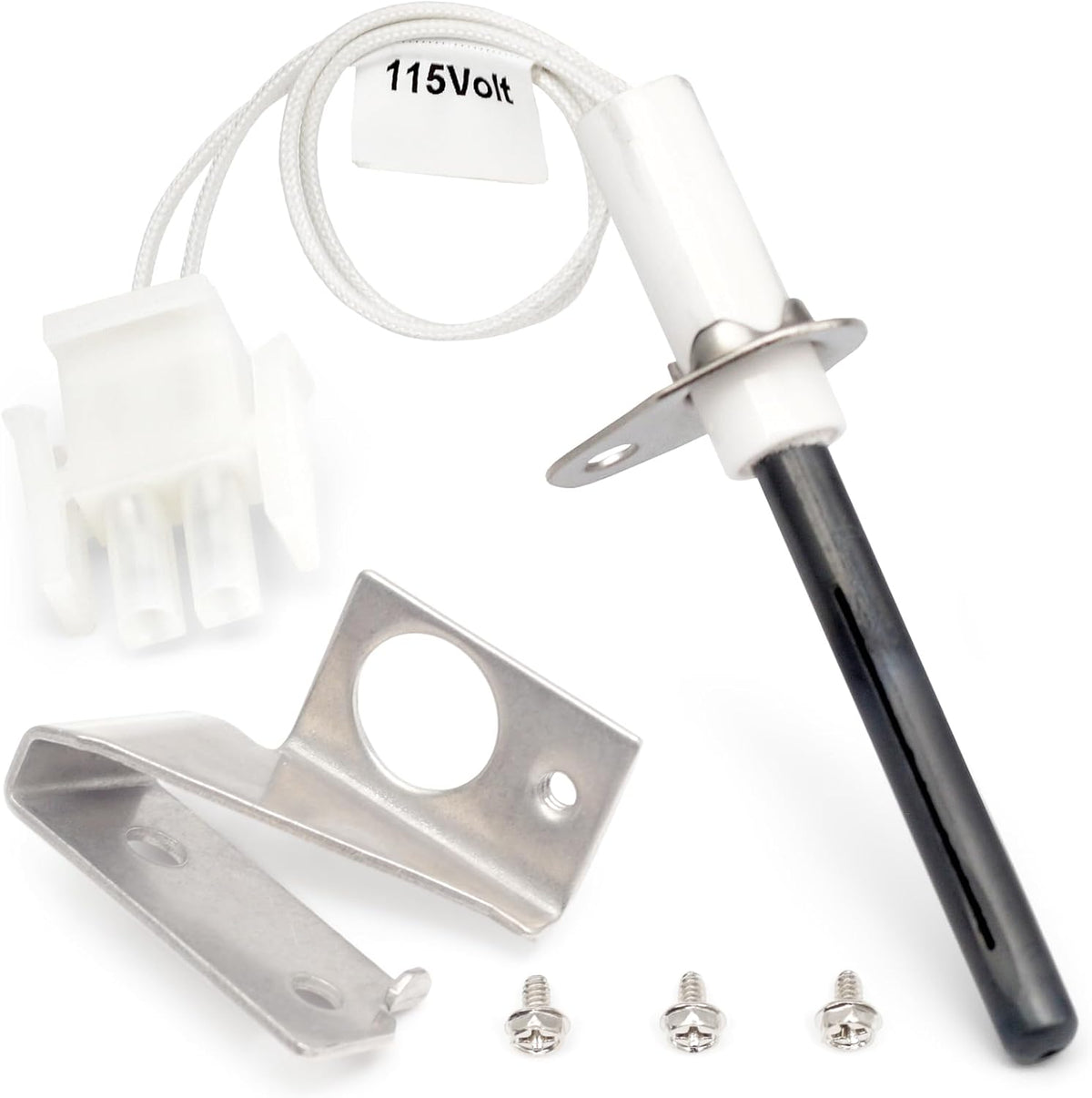Upgraded 903110A 903110 Universal Furnace Hot Surface Ignitors With Plug, Round Silicon Nitride Hot Surface Igniters Kit Replacement for Nordyne Furnace Igniters 632504