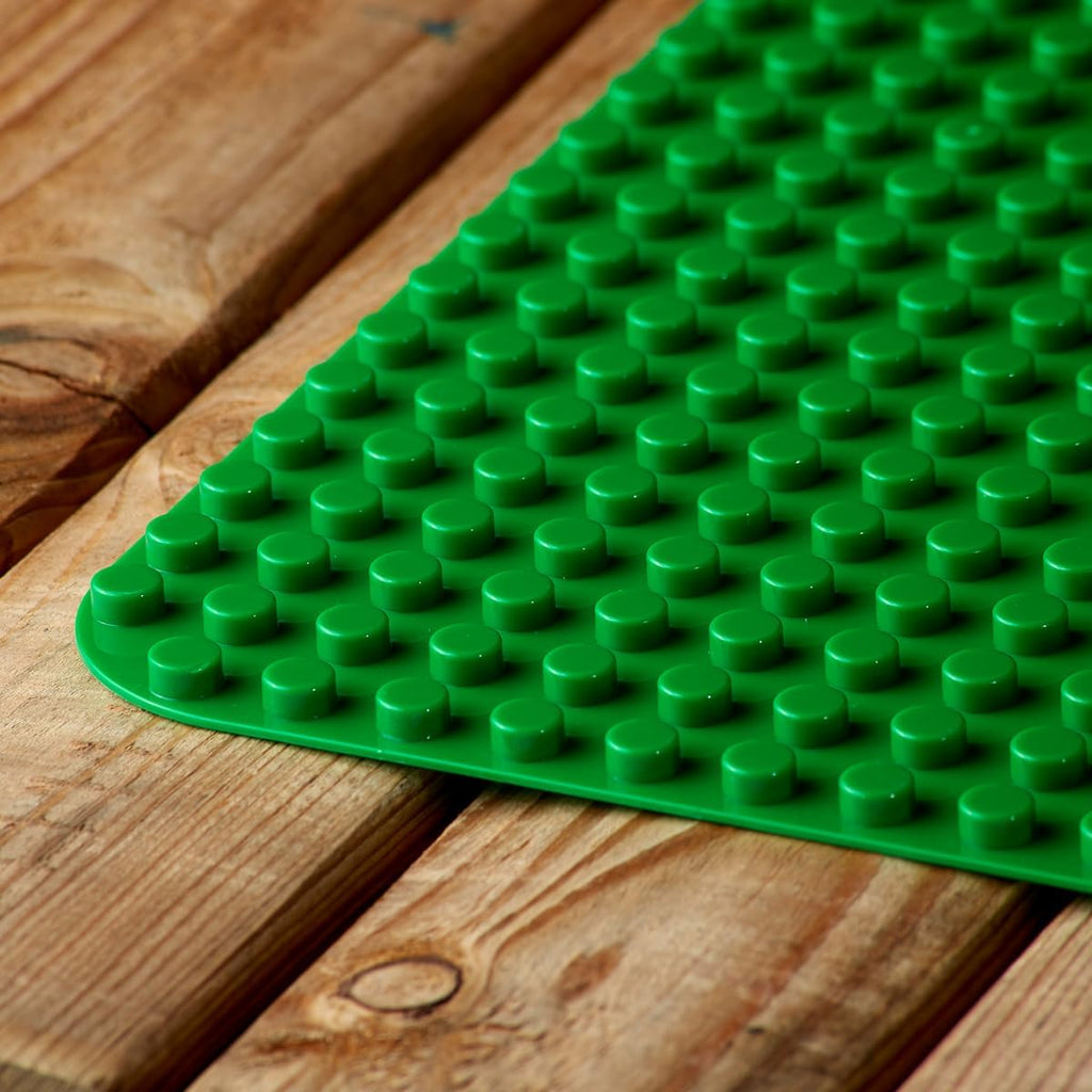 Green Building Block Base Plate, 15 x 10.5 Inch, Compatible w/Large Blocks