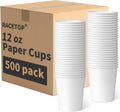 12 oz 500 Pack Disposable Coffee Cups, Paper Cups, Hot Cups