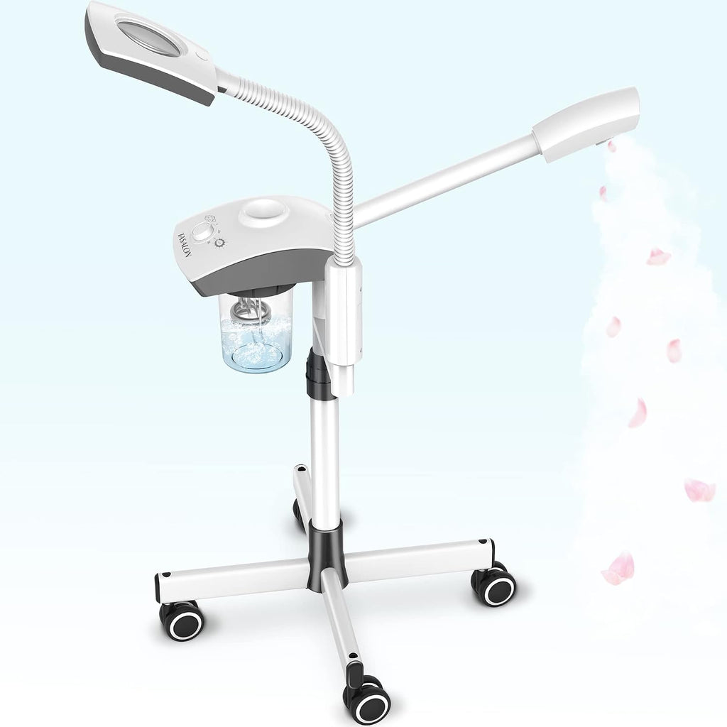 Professional Facial Steamer Tools for Esthetician, Skin Care and Deep Cleaning, 2 in 1 Face Machine with 3X