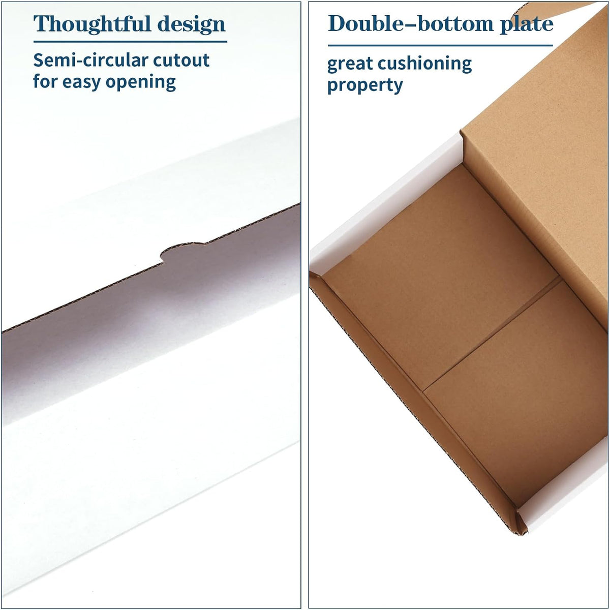11x8x6 White Small Shipping Boxes, 15 Packs Corrugated Cardboard Mailer Boxes for Packaging Small Business Mailing