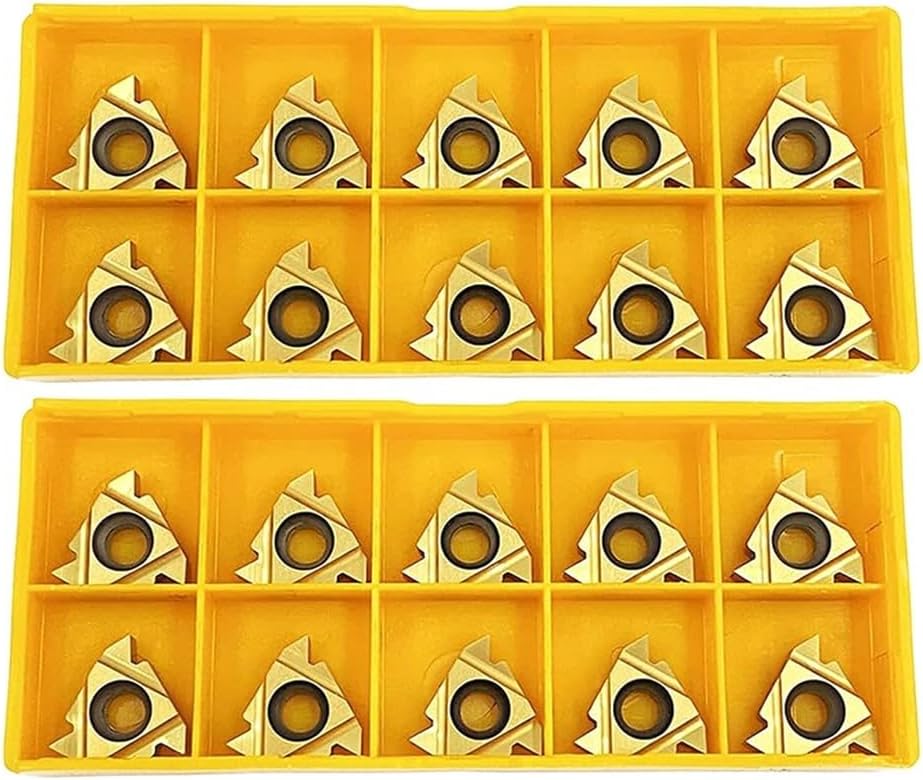 16ER AG60 Carbide Threading Inserts 20pcs for Turning with SER1616H16 Lathe Holder External Thread Inserts Replacement Turning Tools Industrial Metal Machining