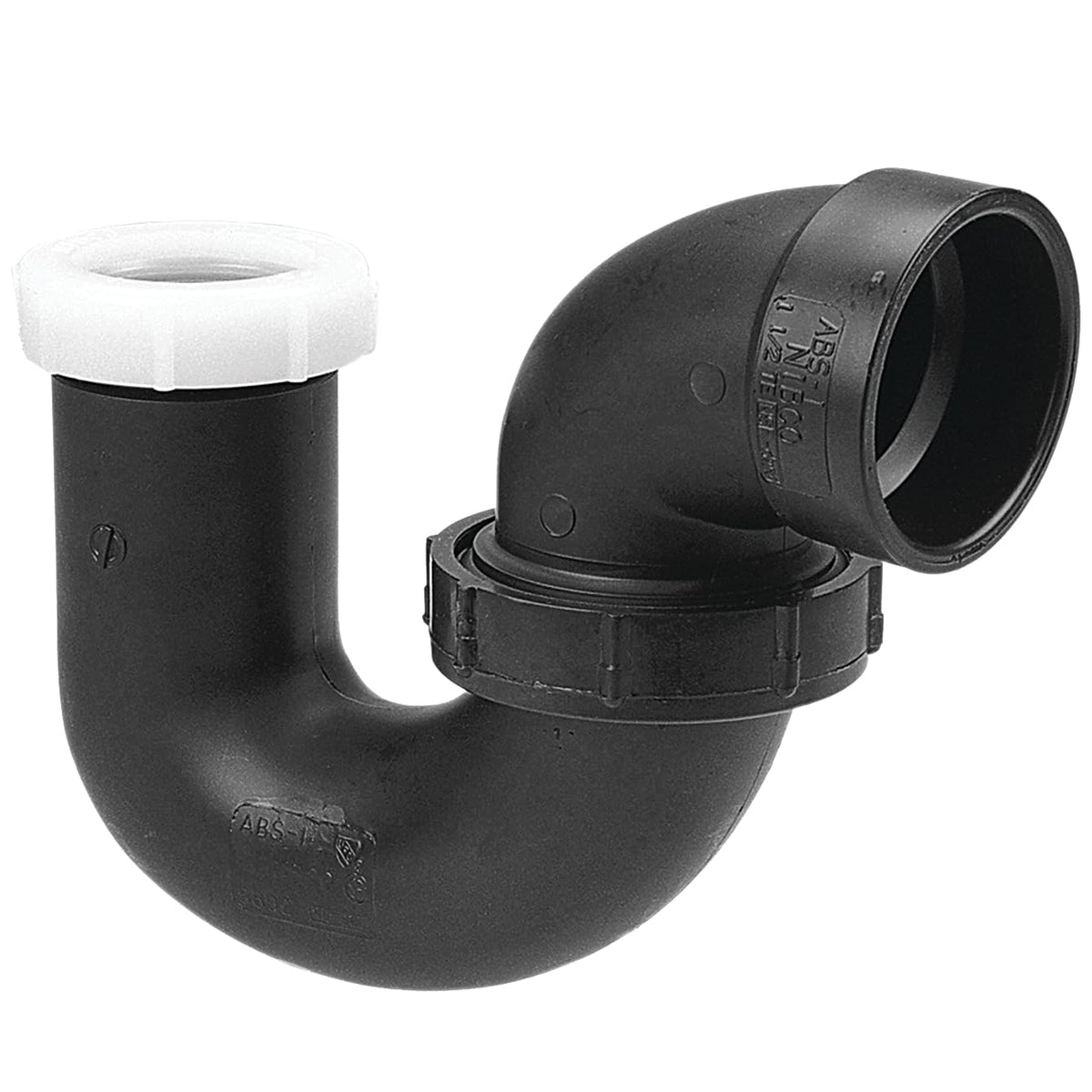 NIBCO Fig No 5892, 1-1/4 in. ABS DWV P-Trap with Union Joint Hub x Slip Joint