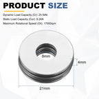 uxcell 20 Sets AXK0821 Thrust Needle Roller Bearings with Washers, ID 8mm