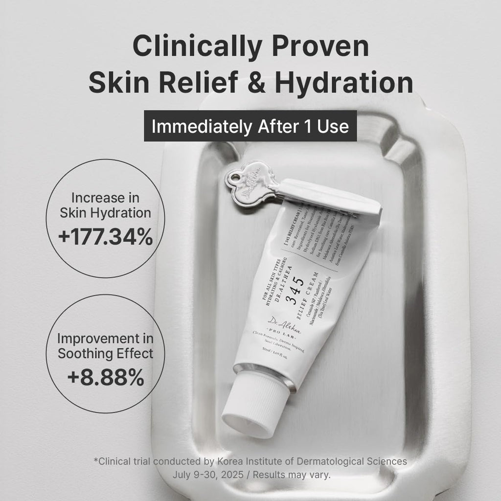 345 Relief Cream | Daily Face Moisturizer for Soothing Recovery and Blemish Care with PDRN & Niacinamide | Korean