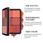 12 Colors Blush Palette,Highlighter Blush Powder Makeup,Long-Wearing,Smudge Proof,Natural-Looking,Blendable