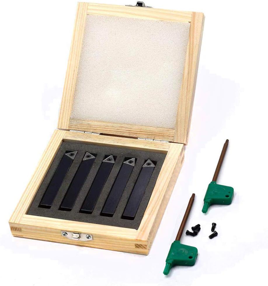 OSCARBIDE 3/8" Mini Indexable Lathe Turning Tool Holder 5-Piece