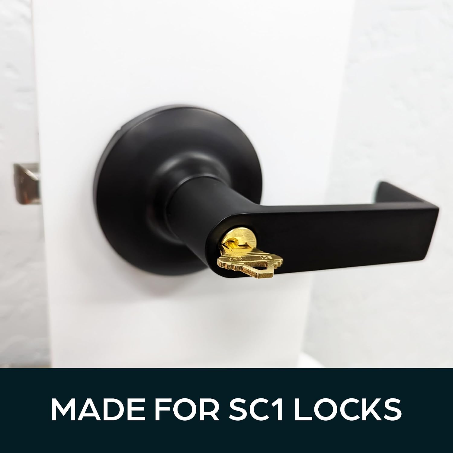 Schlage SC1 Key Blanks in Premium Brass | Uncut Keys for Home and Professional Use | 10 Blank Keys Compatible with