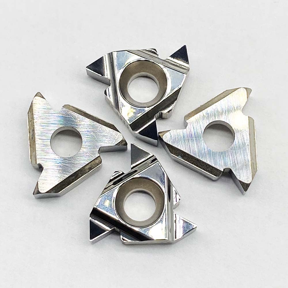 GBJ 10pcs 16IR AG60 3/8" Aluminum Inserts Aluminum Cutter Threading Insert Carbide Inserts for Aluminum and Silicon Carbide Turning Inserts (16IR AG60 for Aluminum)