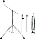 Cymbal Stand, Drum Hardware, Adjustable, Heavy Duty, Non-Slip, Sturdy Straight & Boom Combo, Double Braced Legs