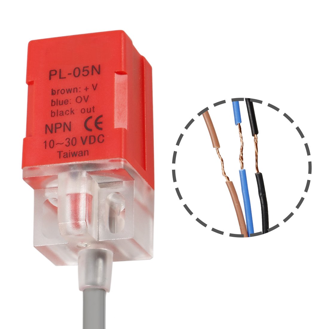 uxcell PL-05N DC 10-30V 200mA NPN NO 5mm Inductive Proximity Sensor