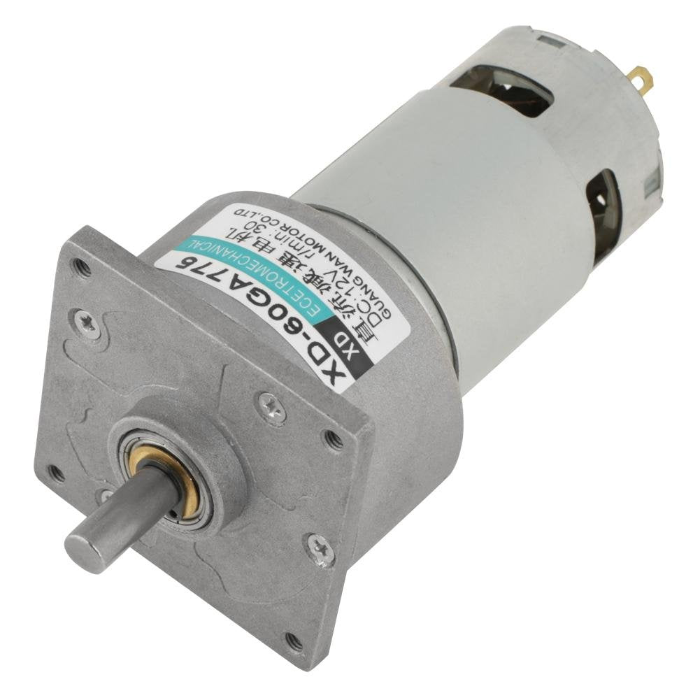 DC Gear Motor 12V, 35W Mini Metal Speed Adjustable Large Motor CW/CCW(12v 30rpm)