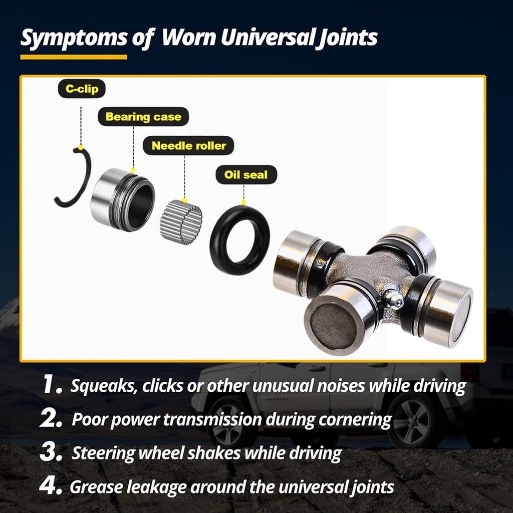 U Joint Front Drive Shaft Universal Joints Kit Replacement fits Ford F-150
