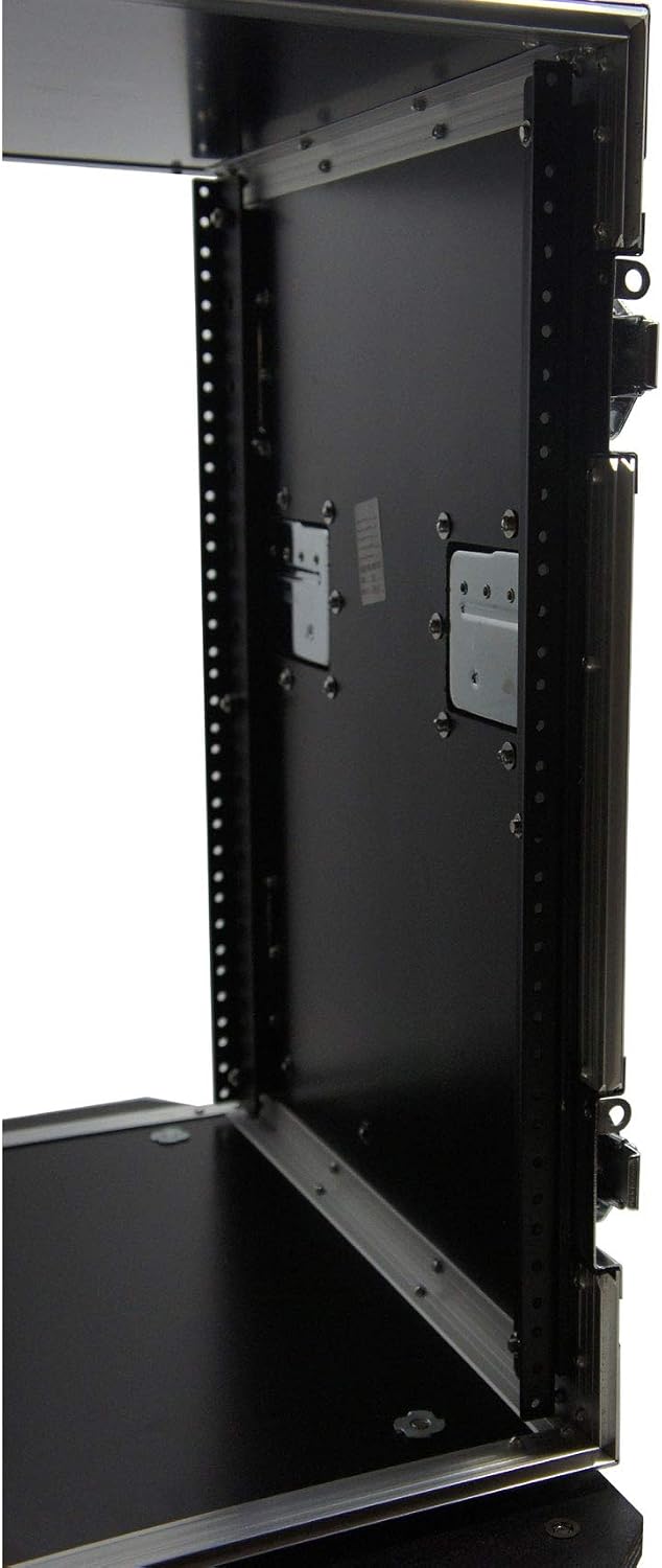 12U Amp Rack Case with Wheels Vertical Amplifier DJ Flight | Rolling protection for power gear on the road, 12-space