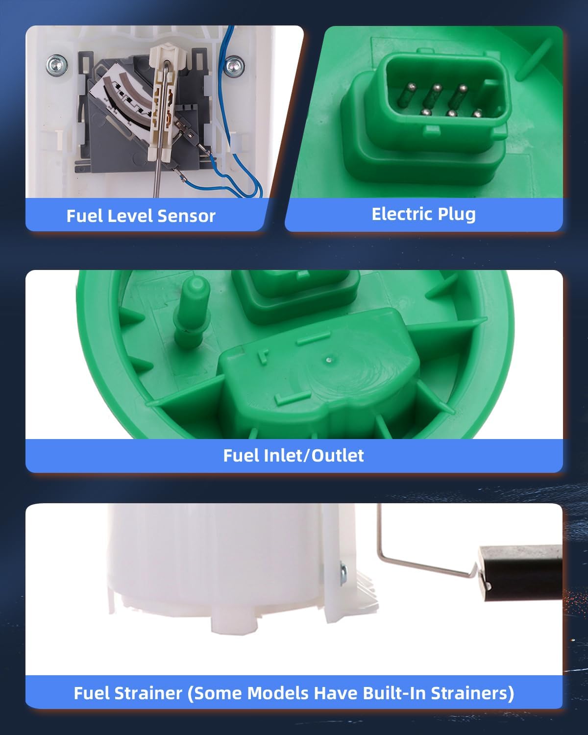 ECCPP E8594M Electric Fuel Pump Module Assembly w/Sending Unit