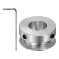 HARFINGTON Single Groove Pulley 14mm Fixed Bore 30mm Outer Diameter Aluminum Alloy with Hex Wrench for Drilling Machine 6mm PU Round Belt