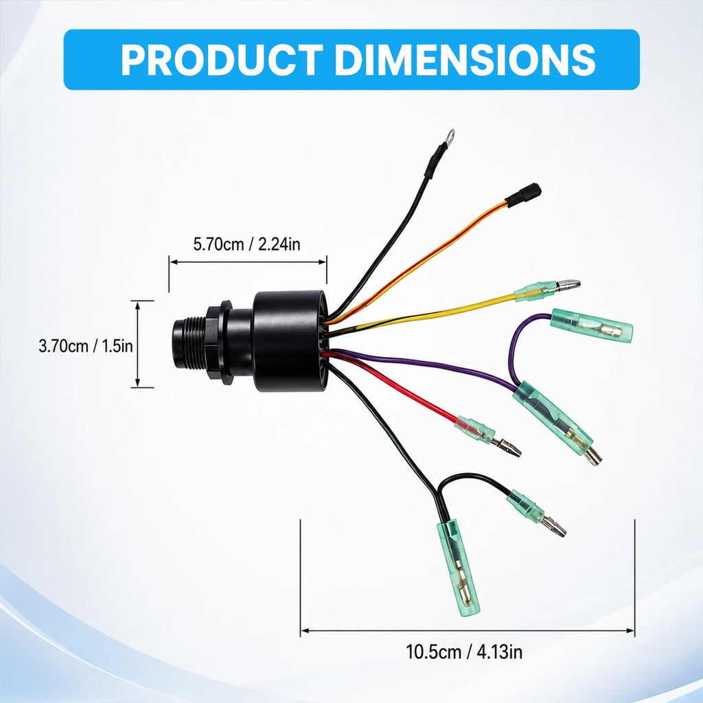 Boat Ignition Switch 3 Position 6 Wire Push to Choke for Outboard