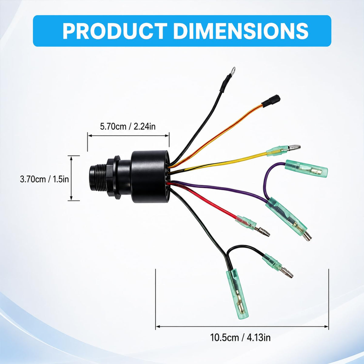Boat Ignition Switch 3 Position 6 Wire Push to Choke for Outboard